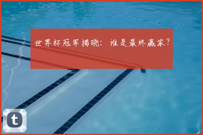 世界杯冠军揭晓：谁是最终赢家？